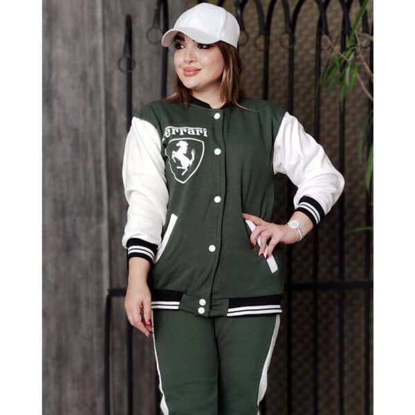 ست سویشرت شلوار بیسبالی رنگی - مانتو پاتریس رشت