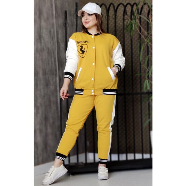 ست سویشرت شلوار بیسبالی رنگی - مانتو پاتریس رشت