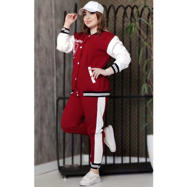 ست سویشرت شلوار بیسبالی رنگی - مانتو پاتریس رشت