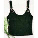 تاپ کراپ سرشونه قلابی فانریپ رنگی - مانتو پاتریس رشت