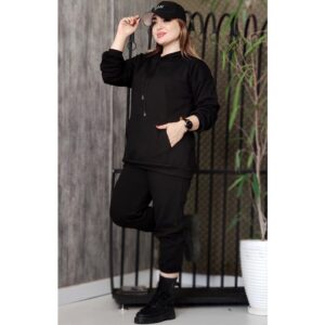 ست هودی شلوار ساده دورس