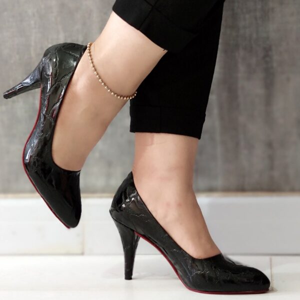 کفش پاشنه بلند ورنی مشکی - مانتو پاتریس رشت