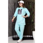 ست هودی شلوار چاپی لاکرا - مانتو پاتریس رشت