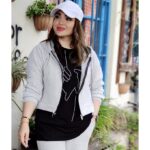 سویشرت کراپ طوسی - مانتو پاتریس رشت