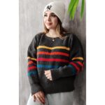 بلوز بافت کیمونو راه راه - مانتو پاتریس رشت