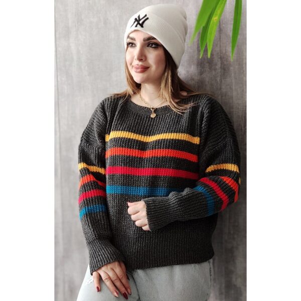 بلوز بافت کیمونو راه راه - مانتو پاتریس رشت