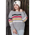 بلوز بافت کیمونو راه راه - مانتو پاتریس رشت