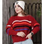 بلوز بافت کیمونو راه راه - مانتو پاتریس رشت