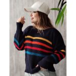 بلوز بافت کیمونو راه راه - مانتو پاتریس رشت