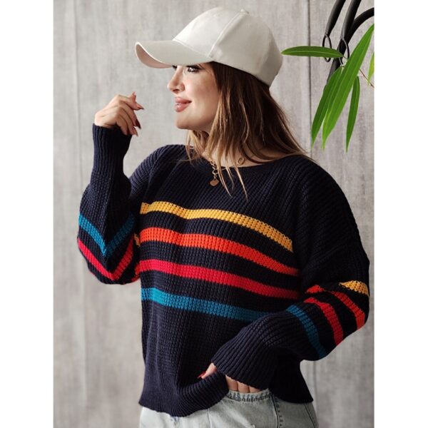 بلوز بافت کیمونو راه راه - مانتو پاتریس رشت