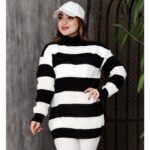 تونیک بافت راه راه رنگی - مانتو پاتریس رشت