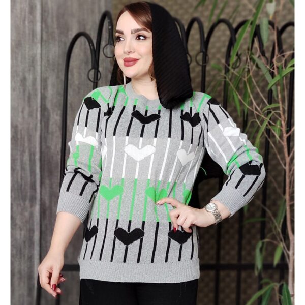 بلوز بافت رنگی قلب - مانتو پاتریس رشت