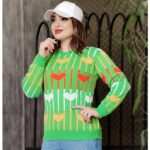 بلوز بافت رنگی قلب - مانتو پاتریس رشت