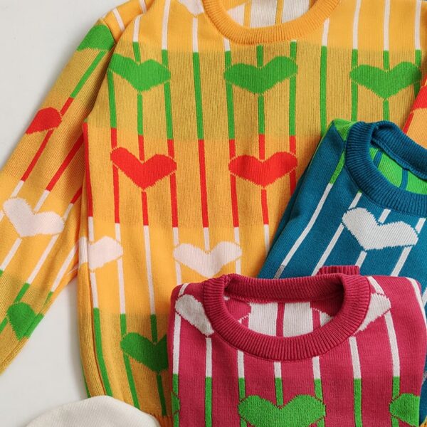 بلوز بافت رنگی قلب - مانتو پاتریس رشت