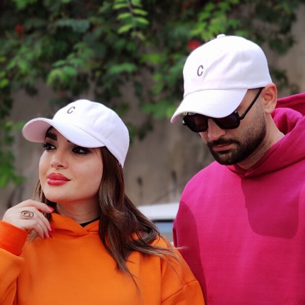 کلاه کتان پرکی سفید