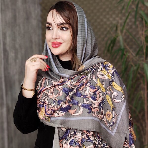 شال طرح گل شیپوری - مانتو پاتریس رشت