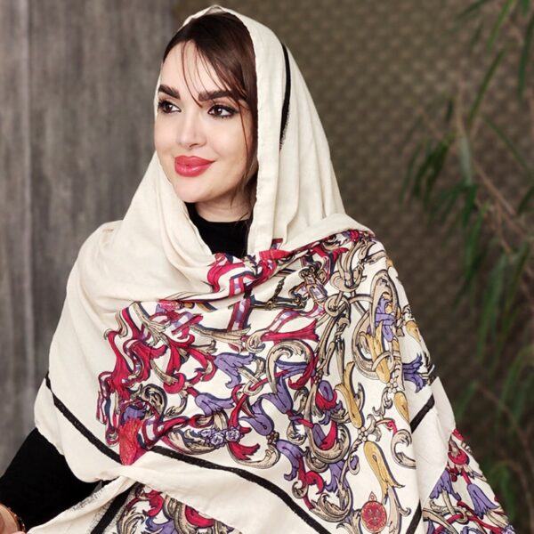 شال طرح گل شیپوری - مانتو پاتریس رشت