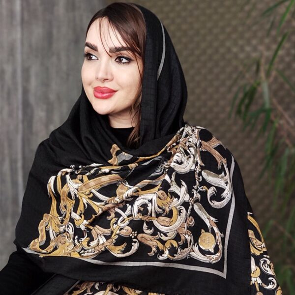 شال طرح گل شیپوری - مانتو پاتریس رشت