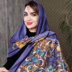 شال طرح گل شیپوری - مانتو پاتریس رشت