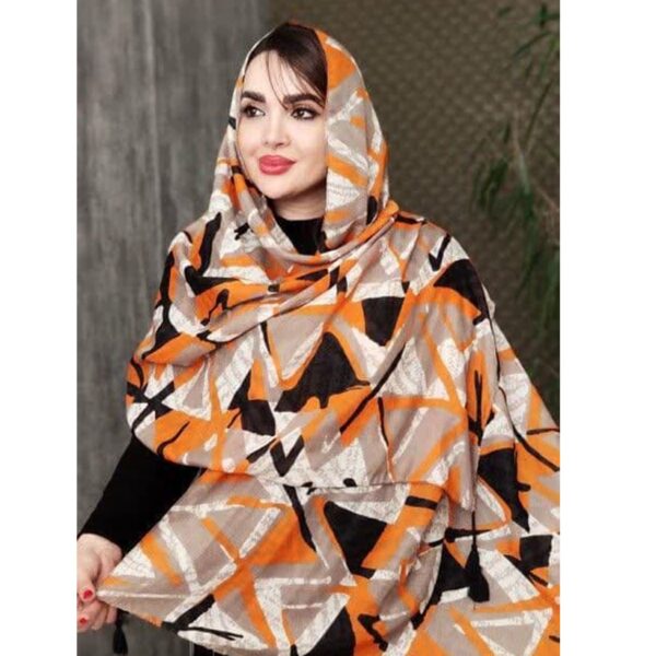 شال پاییزه طرح هندسی رنگی 35700160 - Image 5