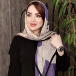 روسری دست دوز طرحدار - مانتو پاتریس رشت