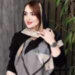 روسری دست دوز طرحدار - مانتو پاتریس رشت