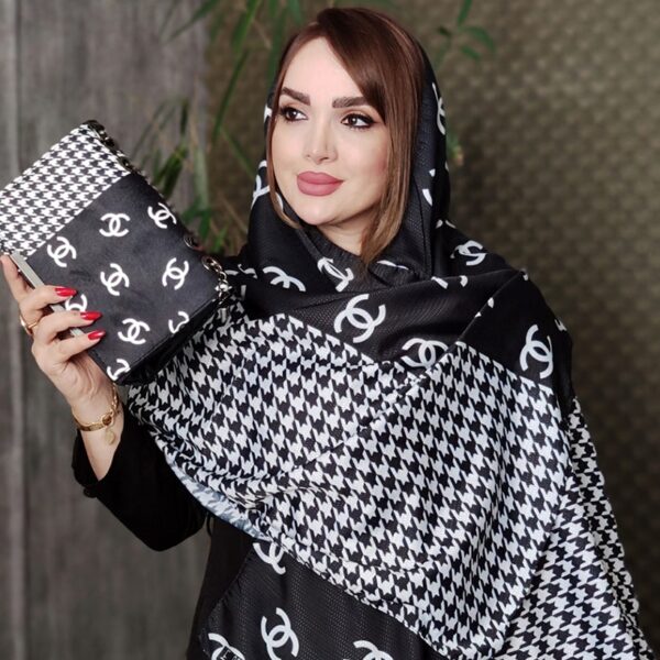 ست کیف و شال طرحدار مخمل