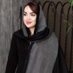 شال پاییزه سفید مشکی - مانتو پاتریس رشت