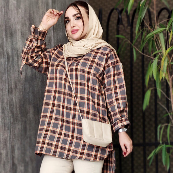 تونیک جلوبسته چهارخونه - مانتو پاتریس رشت