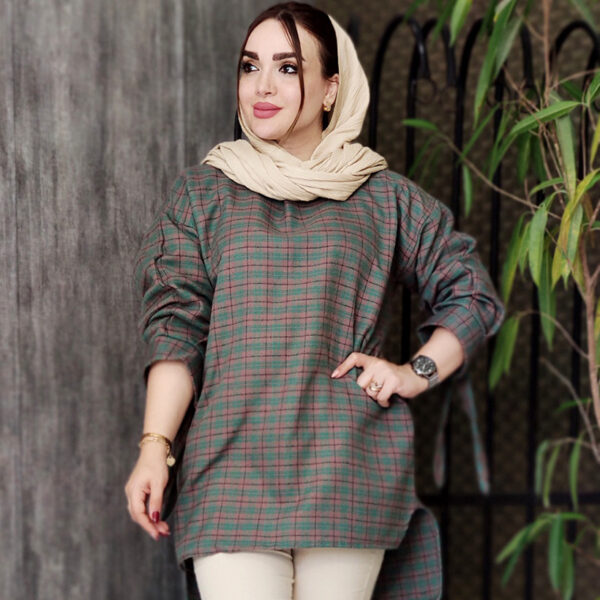 تونیک جلوبسته چهارخونه - مانتو پاتریس رشت