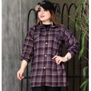 مانتو چهارخونه مچ کشی پاییزه