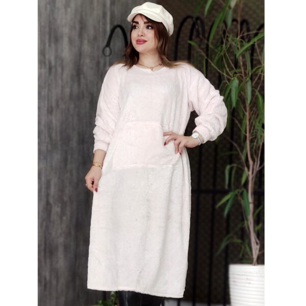 مانتو تدی بلند جیب دار -مانتو پاتریس رشت