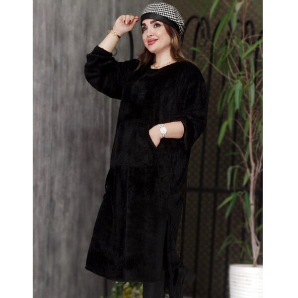 مانتو تدی بلند جیب دار -مانتو پاتریس رشت