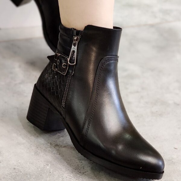 نیم بوت بغل زیپ مشکی - مانتو پاتریس رشت