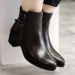 نیم بوت بغل زیپ مشکی - مانتو پاتریس رشت