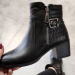 نیم بوت بغل زیپ مشکی - مانتو پاتریس رشت