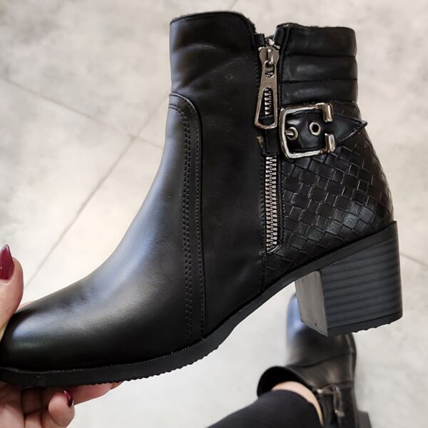 نیم بوت بغل زیپ مشکی - مانتو پاتریس رشت