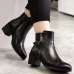 نیم بوت بغل زیپ مشکی - مانتو پاتریس رشت