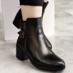 نیم بوت بغل زیپ مشکی - مانتو پاتریس رشت