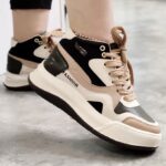 کتونی ساقدار کرم مشکی - مانتو پاتریس رشت