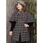 پالتو شانل آستین بافت شنل دار - مانتو پاتریس رشت