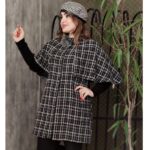 پالتو شانل آستین بافت شنل دار - مانتو پاتریس رشت