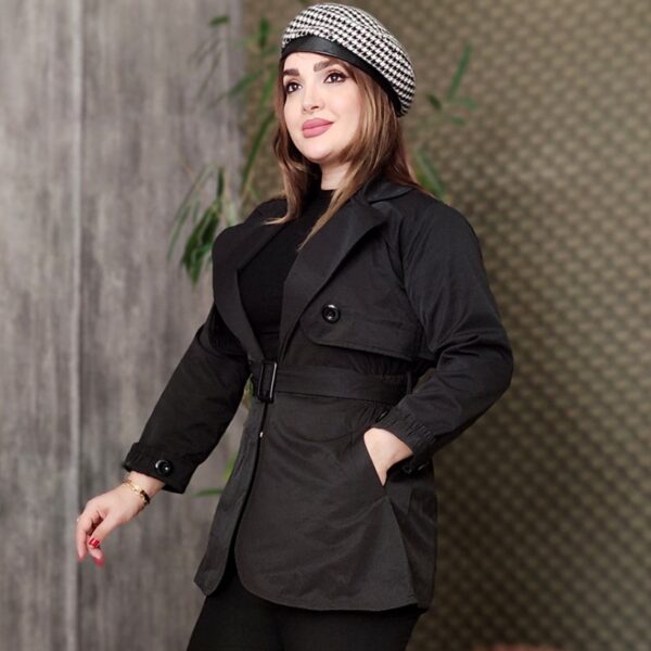 بارانی کمرکش کتان زارا - مانتو پاتریس رشت