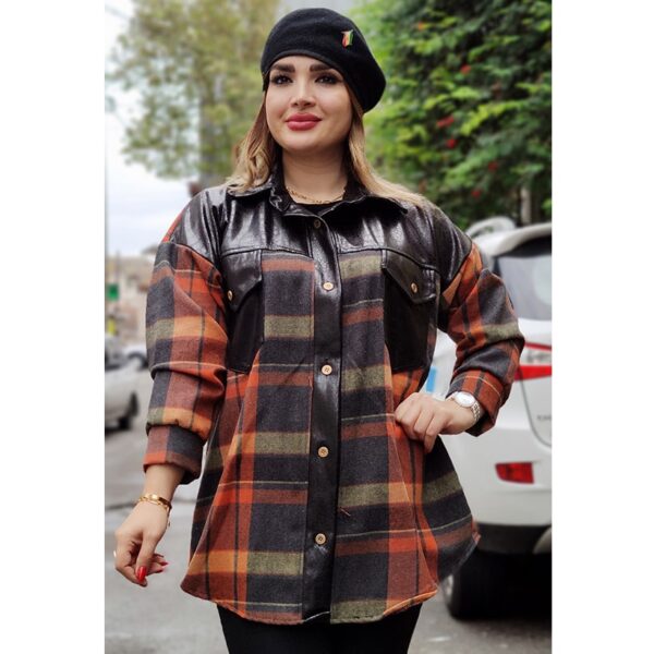 شکت یقه چرم - مانتو پاتریس رشت