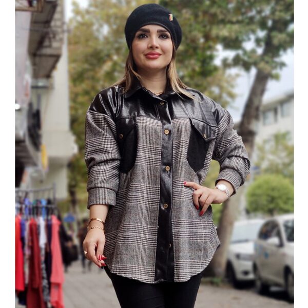 شکت یقه چرم - مانتو پاتریس رشت