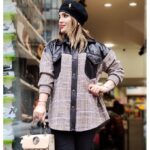 شکت یقه چرم - مانتو پاتریس رشت