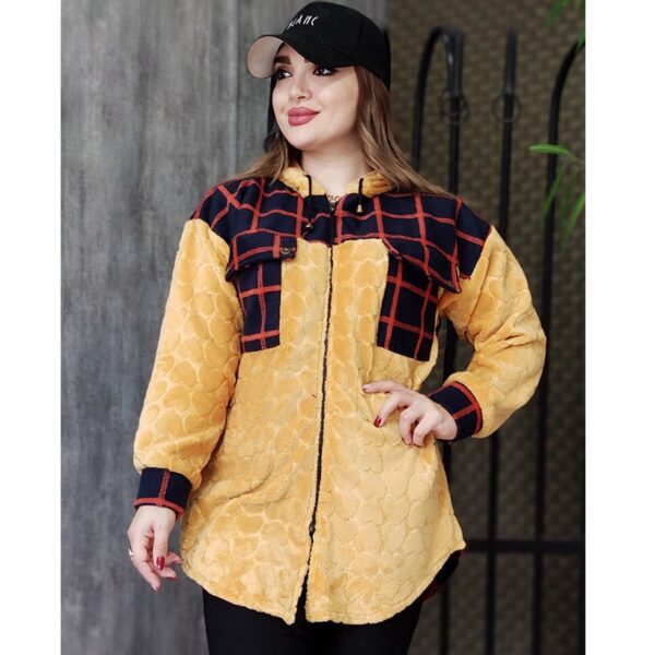 تدی ترکیبی چهارخونه - مانتو پاتریس رشت