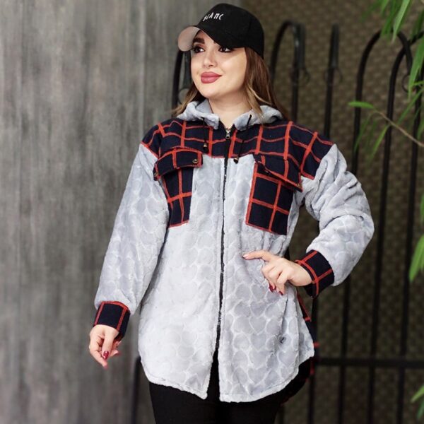 تدی ترکیبی چهارخونه - مانتو پاتریس رشت