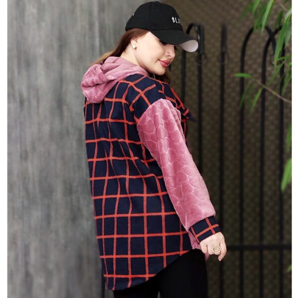 تدی ترکیبی چهارخونه - مانتو پاتریس رشت