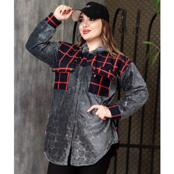 تدی ترکیبی چهارخونه - مانتو پاتریس رشت